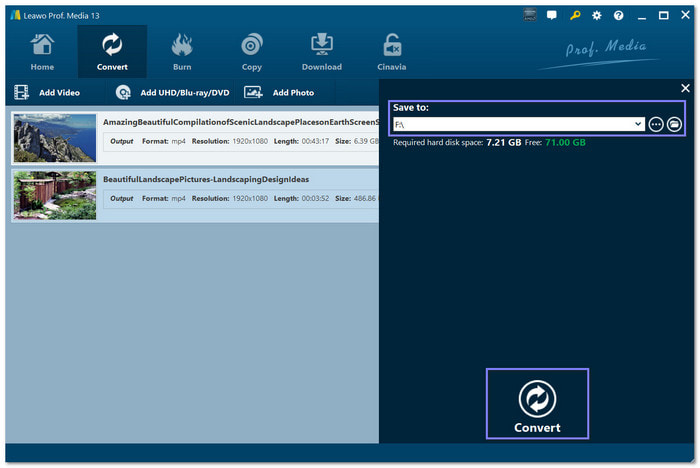 Choose The Location Folder And Start The Conversion