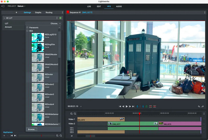 Lightworks Interface