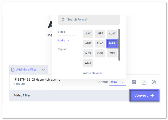 Freeconvert Convert M4P to M4A