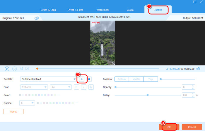 Add Subtitle Tipard
