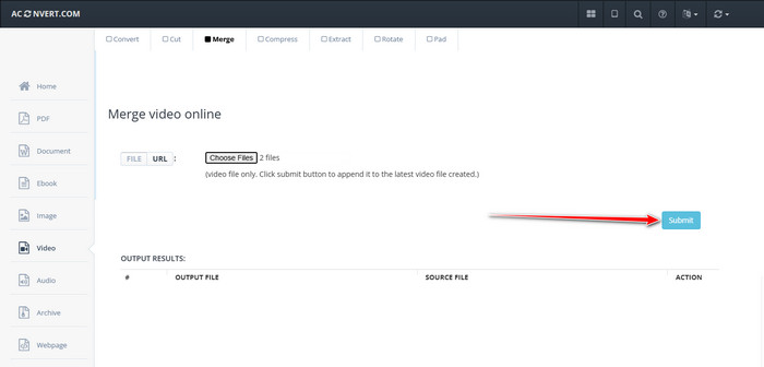 Merge Video Aconvert
