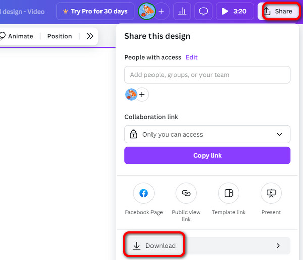 Canva Download Merged Video