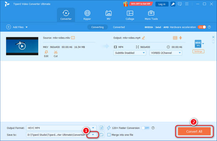 Convert MKV to MP4 with Tipard