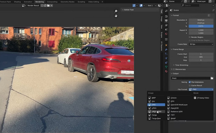 Blender MOV to Imgseq
