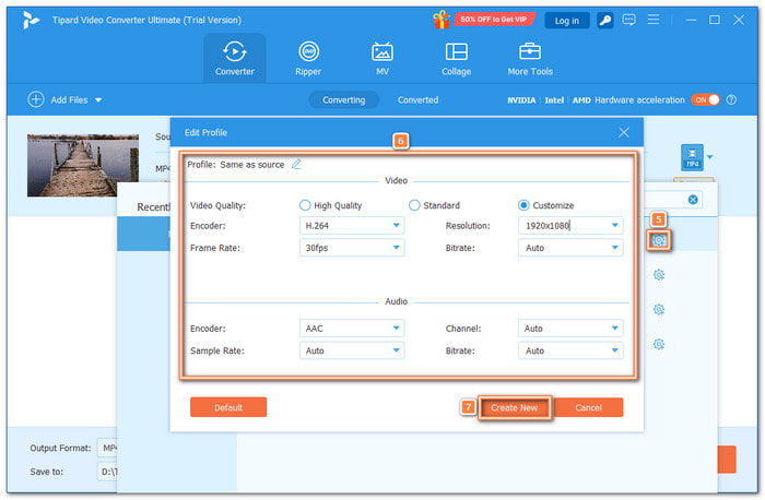 Adjust Output Settings