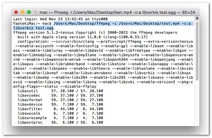 FFmpeg MP4 to OGG Converter Software