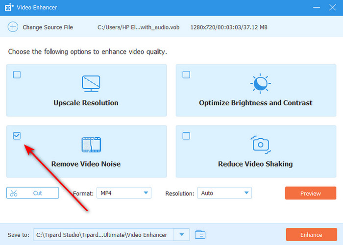 Remove Noise Option