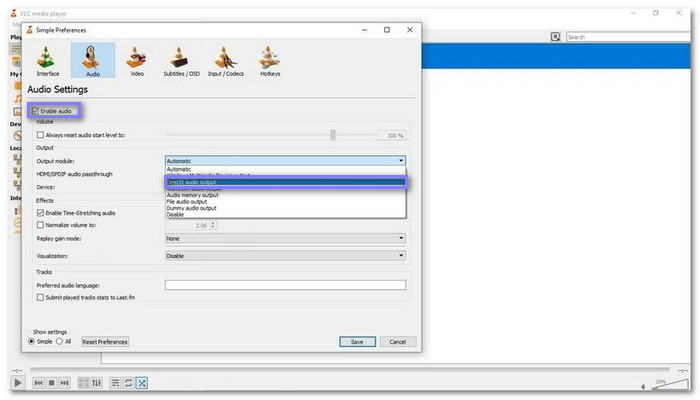 Adjust VLC Audio Settings In Preferences