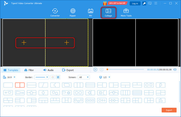Choose the Desired Template in Collage