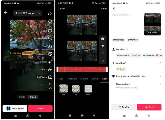 Make Side by Side Video on TikTok