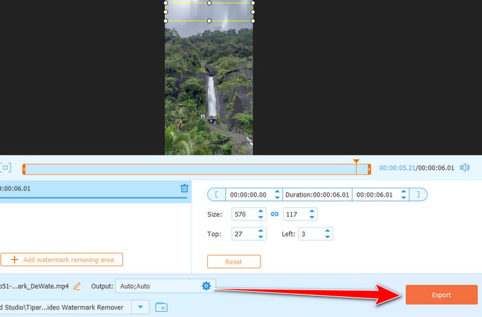 Hit Export Button Tipard
