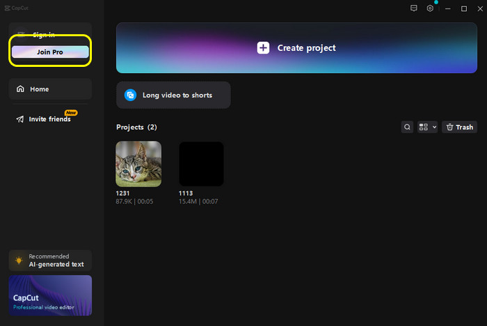 Join Pro Capcut