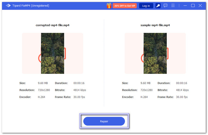 Start Repairing Corrupted MP4 File