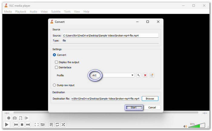 VLC Repair MP4 Videos