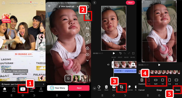 Steps to Tiktok Aspect Ratio