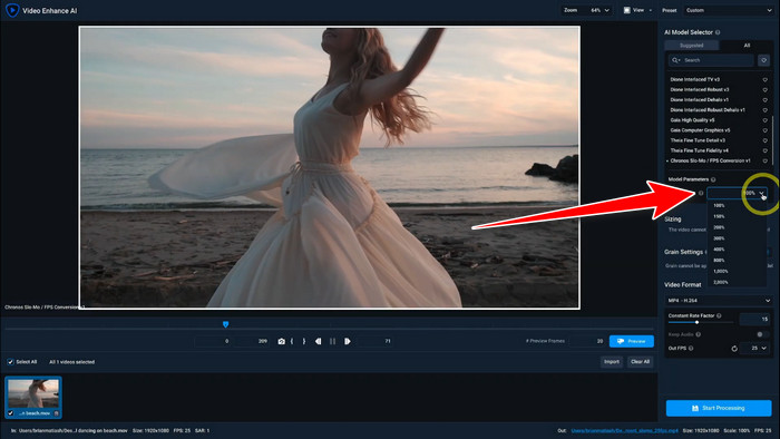 Change Video Speed Topaz