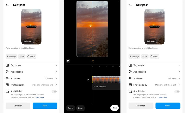Instagram Video Trimming
