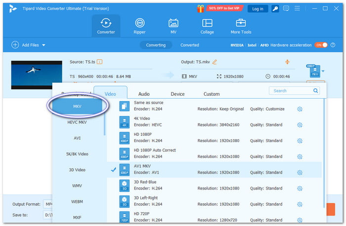 Tipard Video Converter Ultimate Best TS to MKV Conversion Method