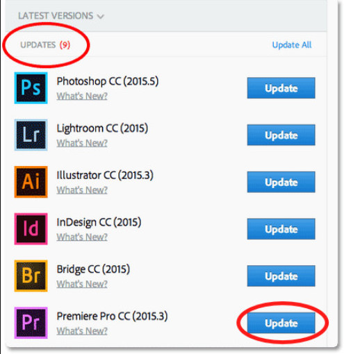 Update Premiere