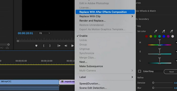 Replace With After Effects Composition