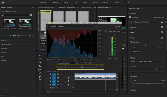 Interface Adobepremier