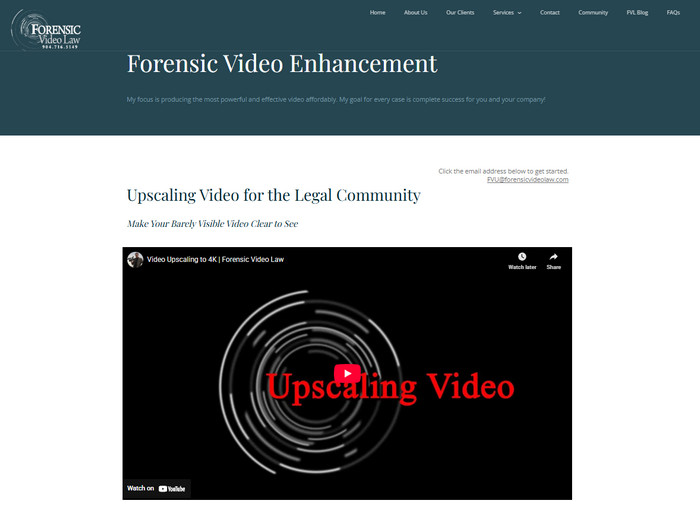 Forensic Video Law
