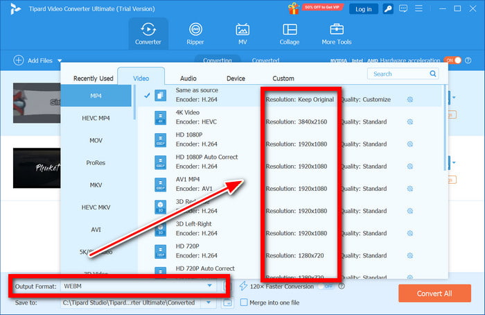 Output Format Resolution