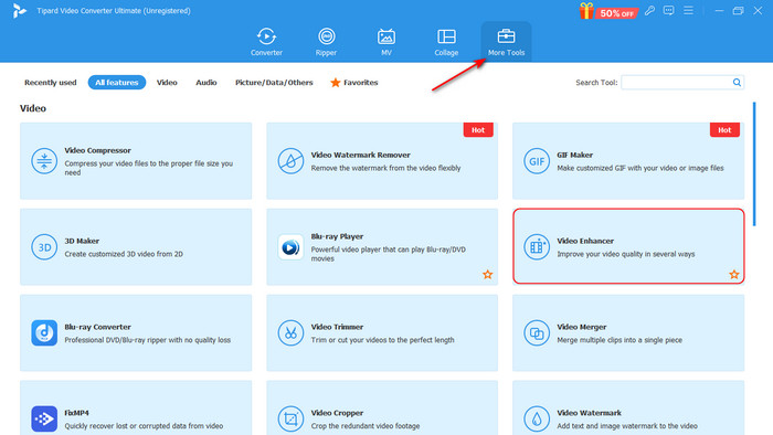 More Tools UI