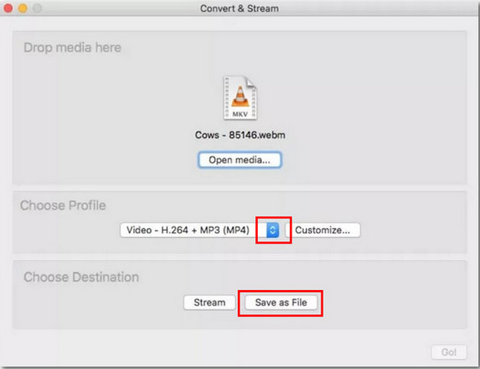 Choose MP4 VLC Mac