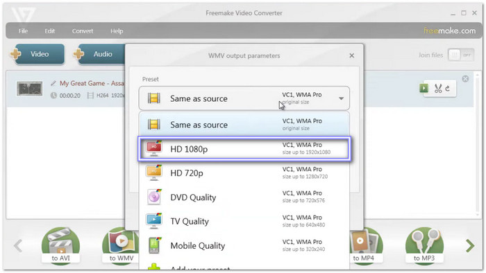 Freemake Video Converter Convert Video to 1080p