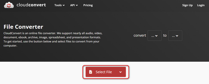 Upload WMV to Cloudconvert