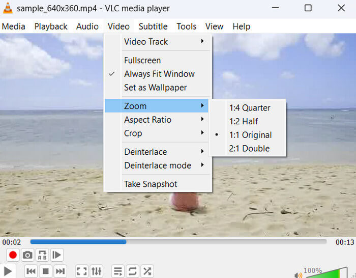Zoom In on VLC Method One