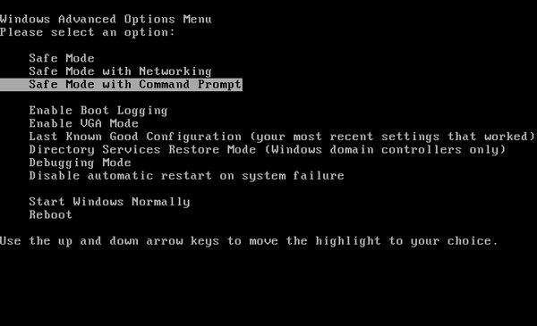 Select Safe Mode
